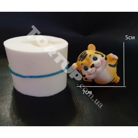Силіконовий молд 3D Тигреня №1, 7x5см