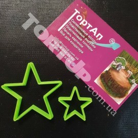 Пластикова вирубка Зірочки 2,5см та 4,5см