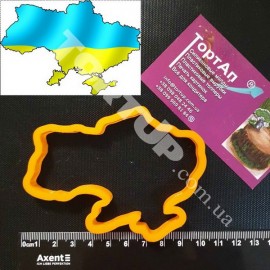 Пластикова вирубка Карта України 9см