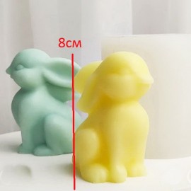 Силіконовий молд 3D кролик №4 висота 8см
