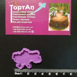 Пластиковий штамп "Мапа України", 4см