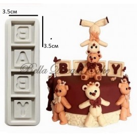 Силіконовий молд BABY, одна літера 3,5*3,5см, глибина 1см