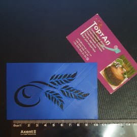 Пластиковий трафарет Листочки  7*11см
