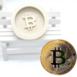 Силіконовий молд Bitcoin, розмір готової фігури 4,5см