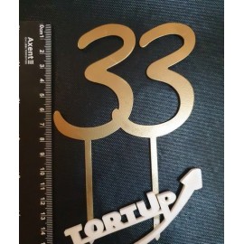 Топер пластиковий 33 золото
