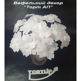 Вафельний декор Квітка N10 Анемон, 4см, 15шт