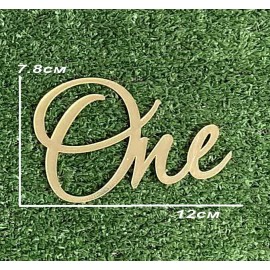 Топпер АКРИЛ дзеркальний бічний золотий One  Ширина 12см висота 7.8см