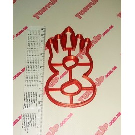 Пластикова вирубка цифра з короною(8) Вісім 11см