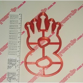 Пластикова вирубка цифра з короною(8) Вісім 13см