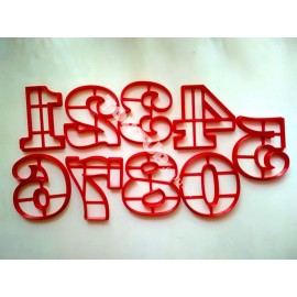 Пластикова вирубка цифра, набір 9шт, 7,5см