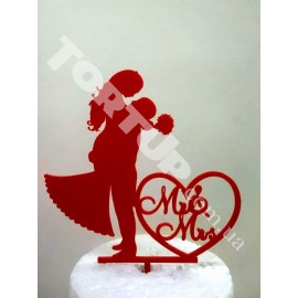 Топер пластиковий Mr&Mrs на руках