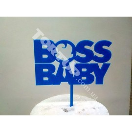 Топер пластиковий Baby Boss блакитний, 12*7см, ніжка 5,5см