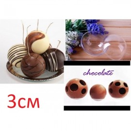 Пластикова форма для шоколаду Куля 3см