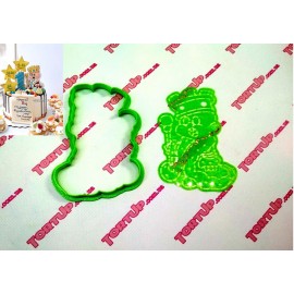 Пластикова вирубка + трафарет Цар 11см