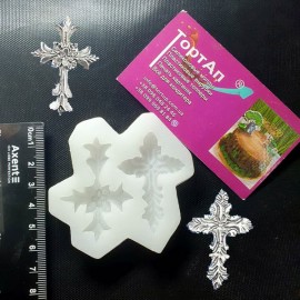 Силіконовий молд 2 хрестика, 5см