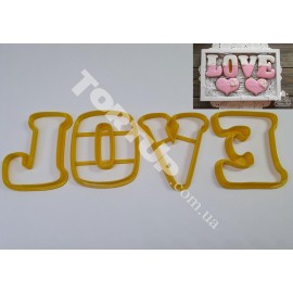 Пластикова вирубка LOVE набір №2 висота букв 8см