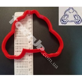 Пластикова вирубка Зайчик зад 7см