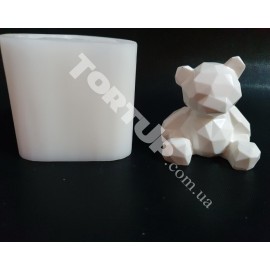 Силіконовий молд 3D Ведмідь гранований 6.5см