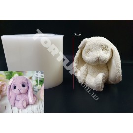 Силіконовий молд 3D Зайчик плюшевий №2