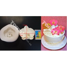 Силіконовий молд 3D Орхідея №1  7.5*9см