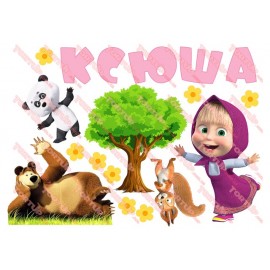 Вафельна картинка Маша і Ведмідь 055